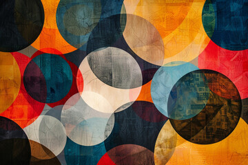 Geometric design abstract background circles, Colorful Asian Style Fashion Market with Patterned Shoe Decorations