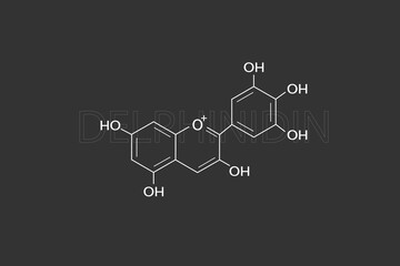 Delphinidin molecular skeletal chemical formula