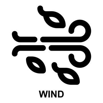 wind, windy, blow, breeze, air, weather outline icon for web mobile app presentation printing