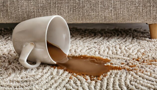Generated image of coffee spilled on the carpet 