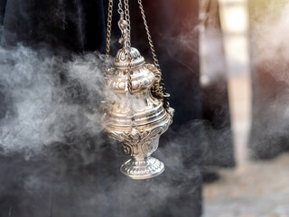 Botafumeiro in an Holy Week procession in Spain