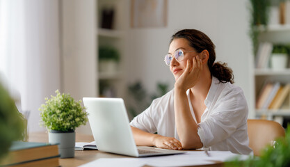 woman working in the office