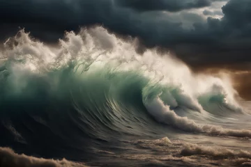 Deurstickers Photo of a storm wave © Fedor
