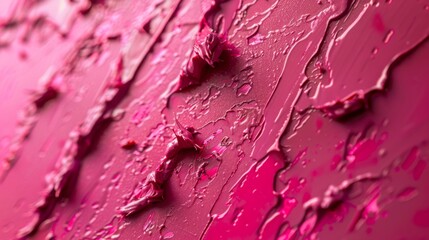Adding depth and dimension to the composition, a close-up showcases vibrant pink paint with a...
