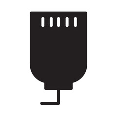 Device Girl Hair Glyph Icon