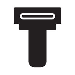 Razor Beauty Barber Glyph Icon