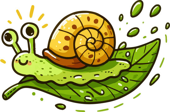 Snail illustration created by artificial intelligence.