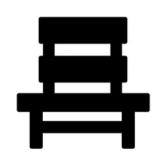 Bench Gym Locker Glyph Icon