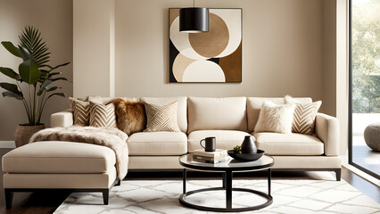 modern living room with sofa