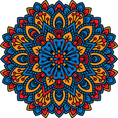 Mandala pattern flower vector design