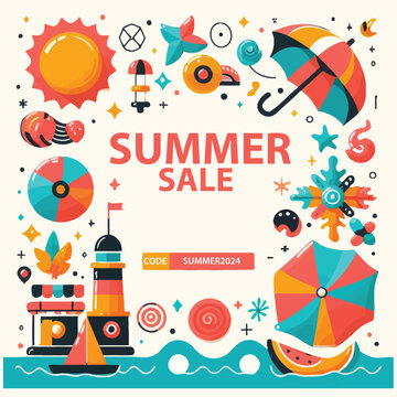 Summer Sale Banner Promotion Template