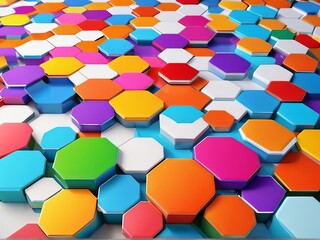 Colorful Hexagonal Shapes Background