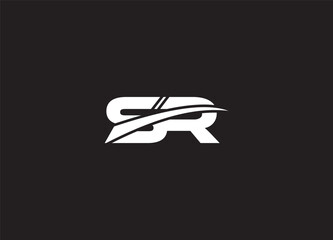 SR initial company linked letter logo