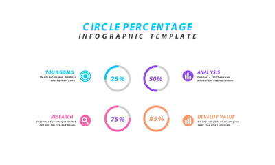 Circle Percentage Infographic