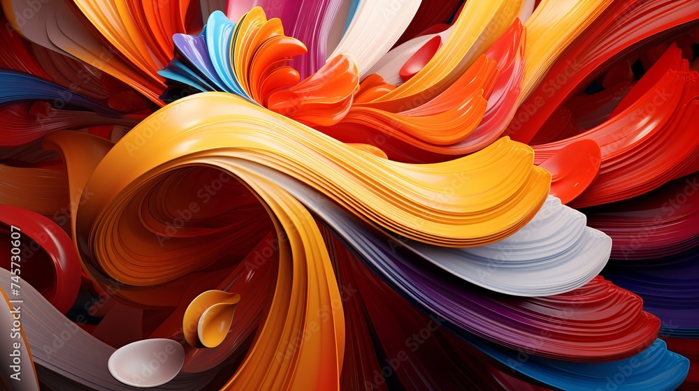 Poster a mesmerizing 3d abstract multicolor visualization