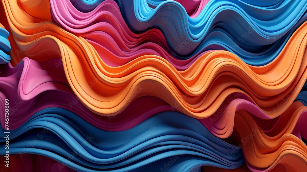 Poster a mesmerizing 3d abstract multicolor visualization
