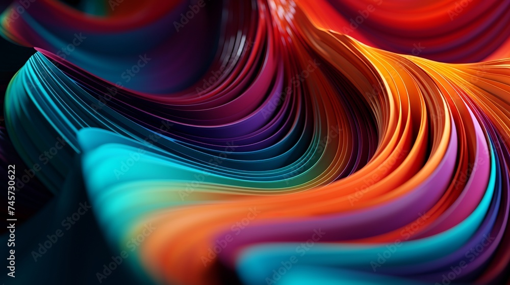 Poster a mesmerizing 3d abstract multicolor visualization