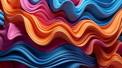 Obraz premium A Mesmerizing 3D Abstract Multicolor Visualization