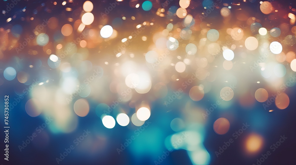 Poster abstract background with bokeh defocused lights and shadow