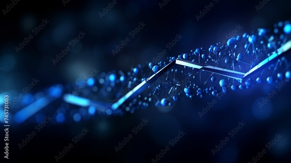 Poster abstract dark and blue digital background. big data digital code, data communication and transfer of