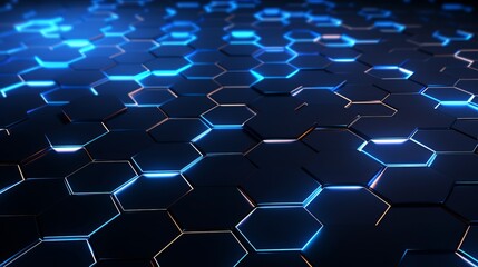Abstract technological hexagonal background. 3d rendering