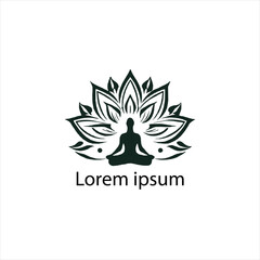A yoga logo on white background