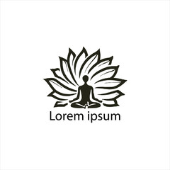 A yoga logo on white background