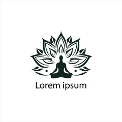 A yoga logo on white background