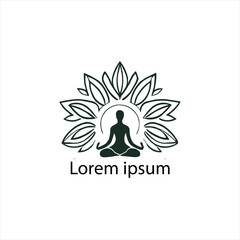 A yoga logo on white background