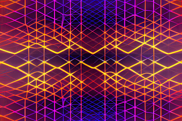 Cosmic optical illusion elecetric background. AI render.