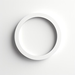 circle  minimalist, white background сreated with Generative Ai