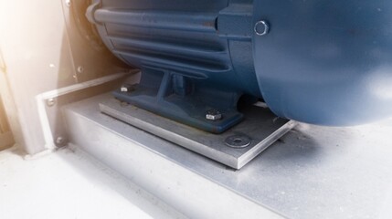 Plate mounting  for electric motor in industry.