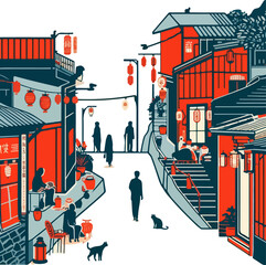 Taiwan illustration created by artificial intelligence.