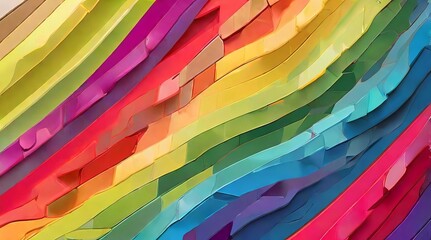 Close Up of a Rainbow Colored Wall