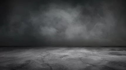 Fototapeten Texture dark concrete floor with mist or fog © Elchin Abilov