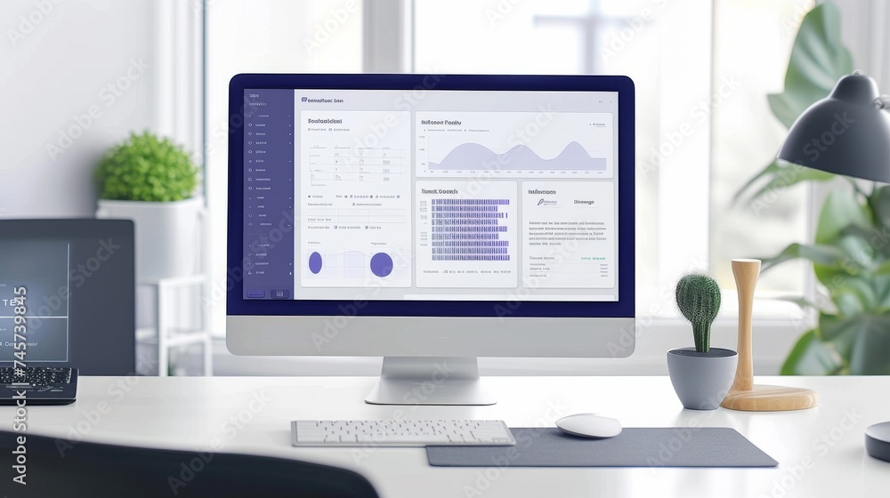 Poster a clean and minimalist visual representation of a simplified customer relationship management (crm) 