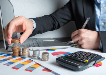 Concept of planning and budget management, for business or project management. Preparation of...
