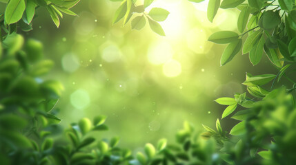 Natural green background with selective focus