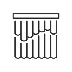 Multilayer blinds, linear icon. Line with editable stroke