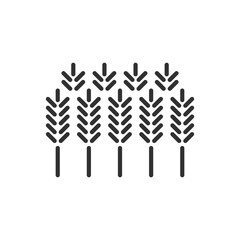 Wheat, linear icon. Field, harvest. Line with editable stroke