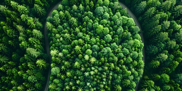 Healthy forests support biodiversity store carbon stabilize soil and regulate climate. Concept Forest Ecology, Biodiversity Conservation, Carbon Sequestration, Soil Stabilization, Climate Regulation