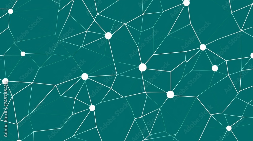Poster complex interplay thin lines backdrop. endless abstract white lines and geometric shapes connected o