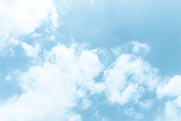 Blue sky background with tiny clouds. Nature abstract background for your design