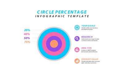 Fototapeta premium Circle Percentage Infographic