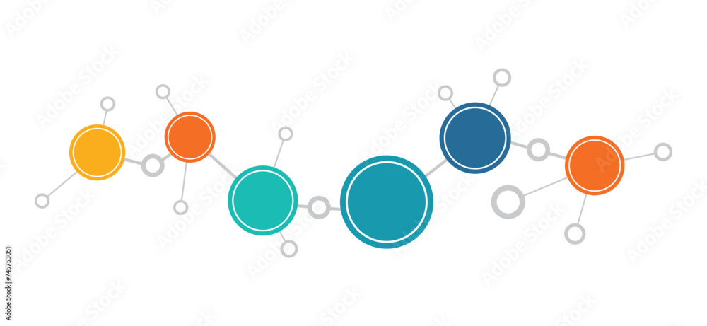 Poster business abstract network connection background. flat vector illustration design concept