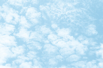 Blue sky background with tiny clouds. Nature abstract background for your design	
