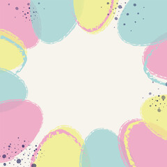 Hand drawn Easter pattern design. Concept of a modern background with eggs. Vector illustration