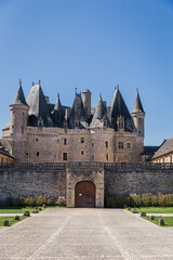 Fototapeta na wymiar Castle of a village in France