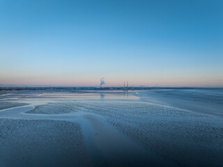 Aerial view of Blackrock Seafront and Poolbeg Generating Station