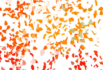 Light Orange vector pattern with chaotic shapes.